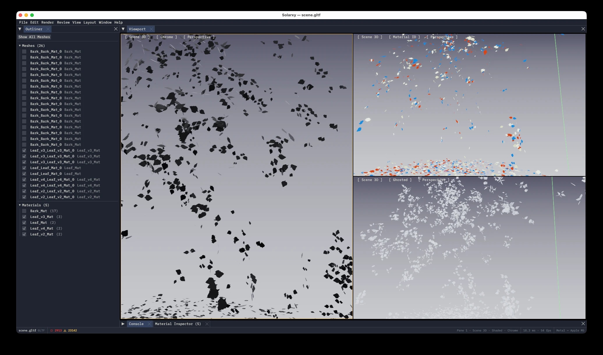 Solarxy isolating a single outliner selection in the viewport.